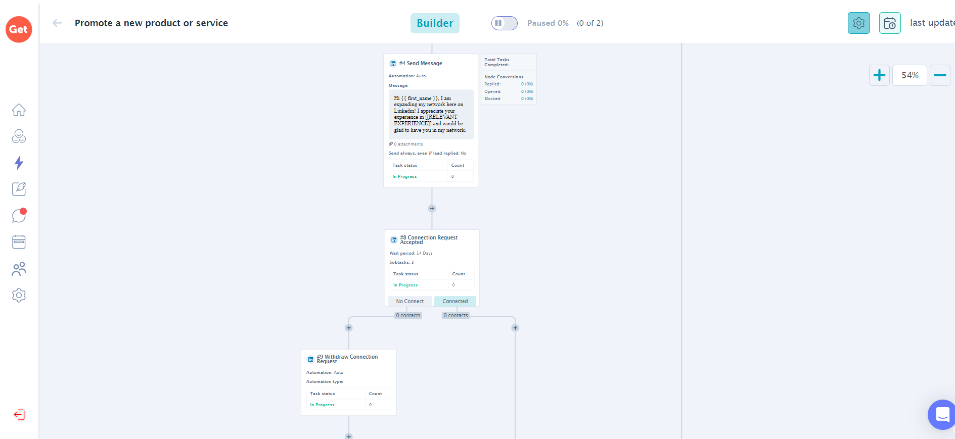 Multi-Channel Sequence Builder in GetSales