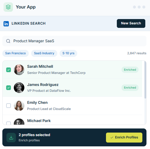 LinkedIn Profile Enrichment in Unipile