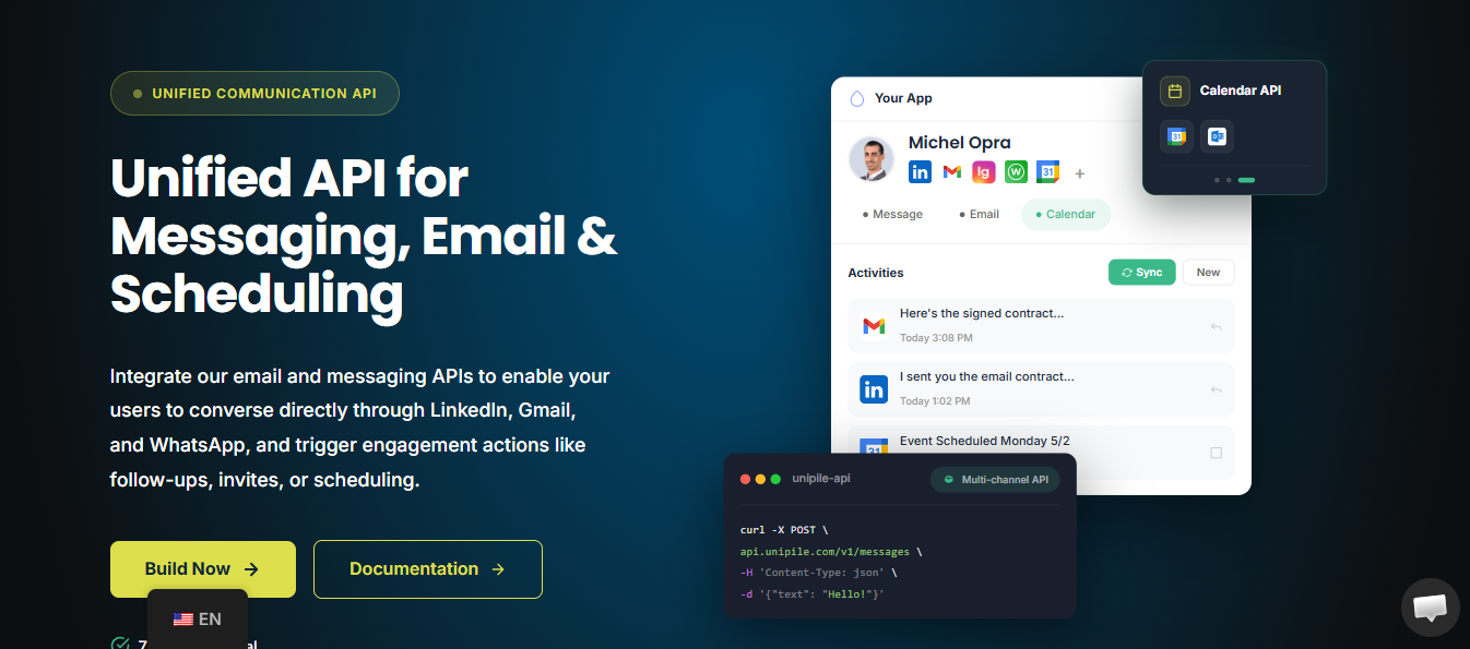 Unipile Homepage