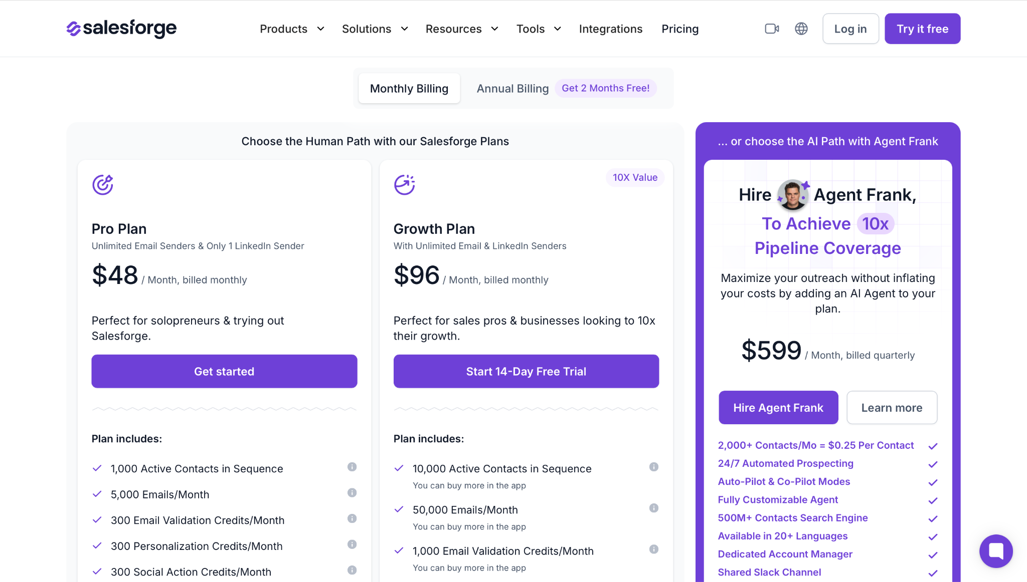 Salesforge pricing