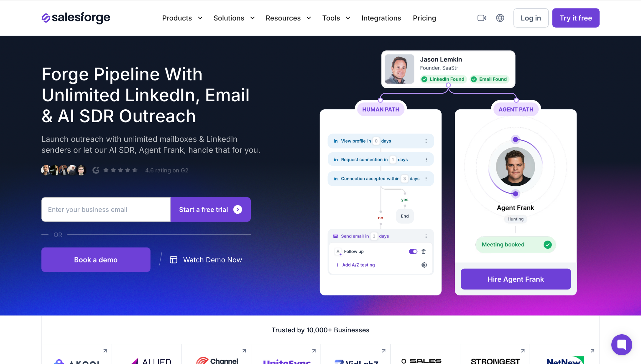 Salesforge homepage