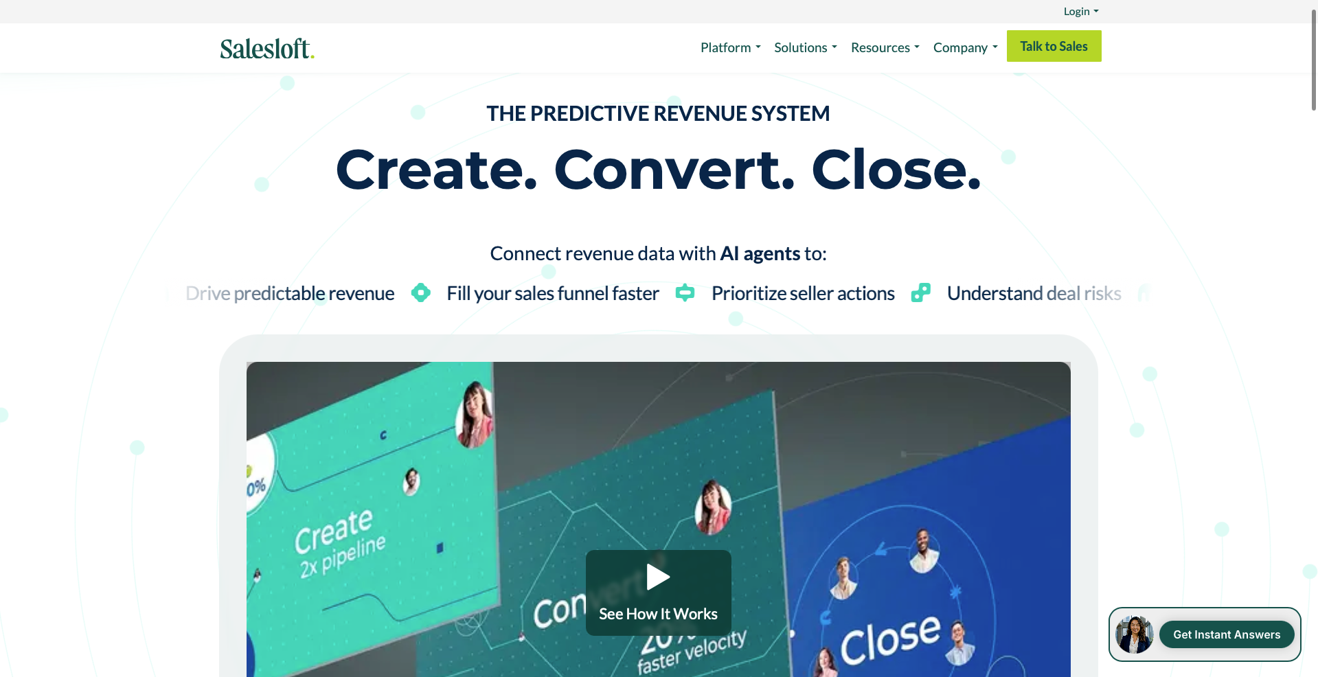 Salesloft homepage