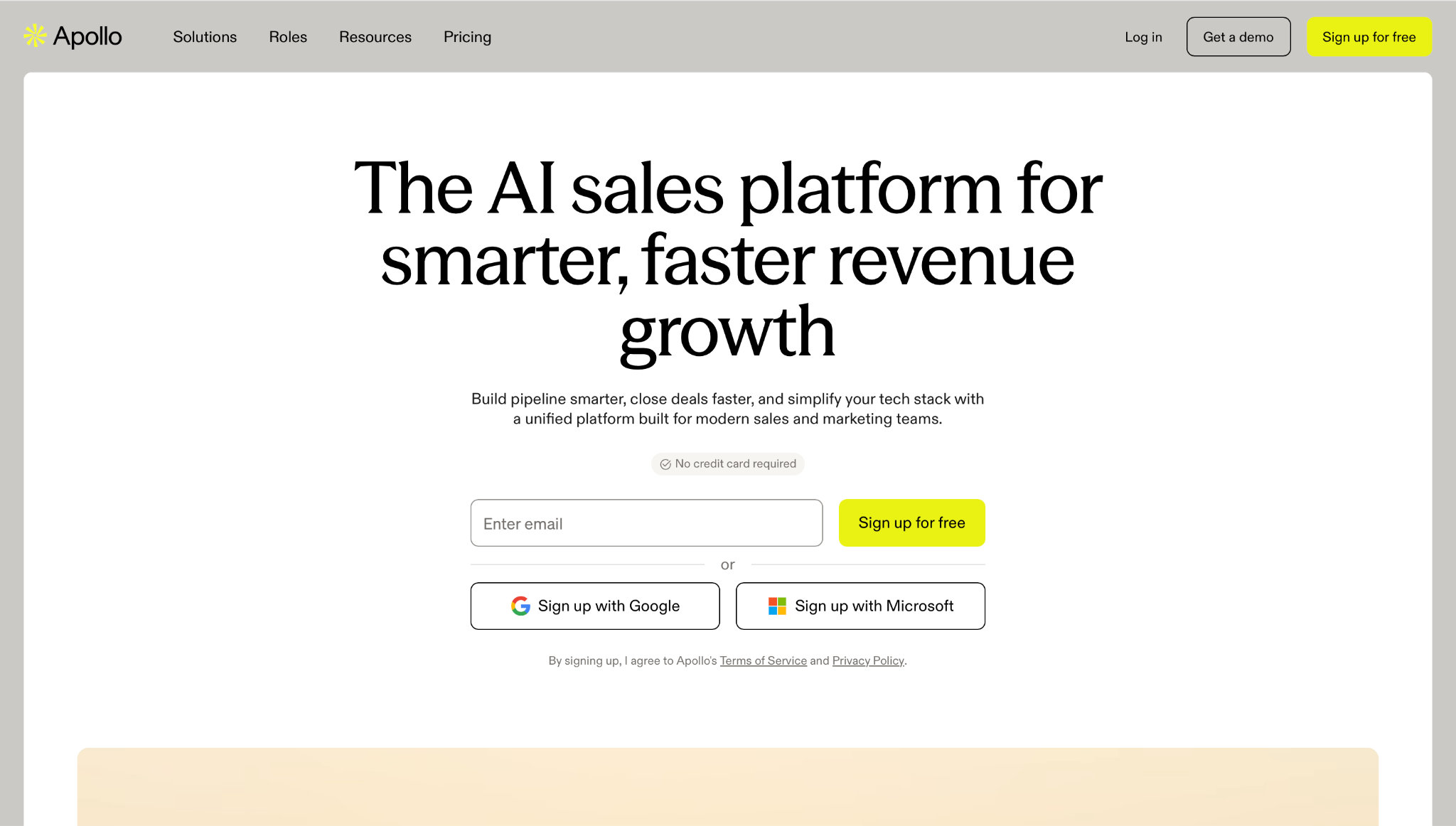 Apollo homepage