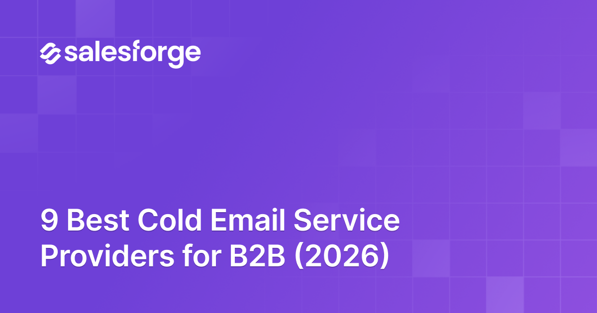 9 Best Cold Email Service Providers for B2B (2026)
