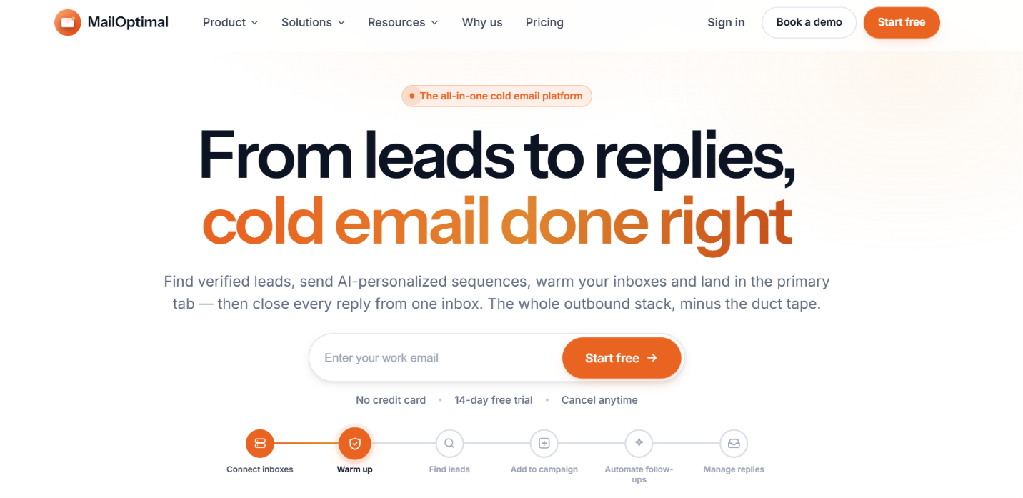 MailOptimal homepage