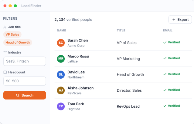 Lead finder by MailOptimal