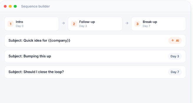Sequence builder by MailOptimal