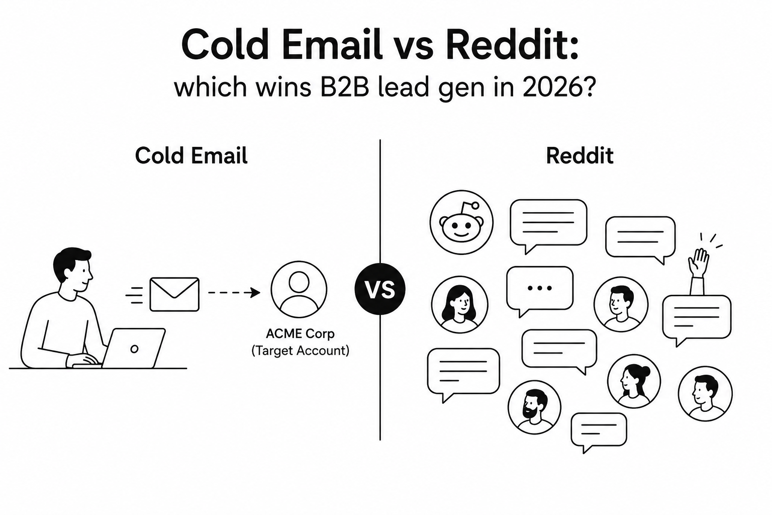 cold email vs reddit : which wins b2b lead gen in 2026?
