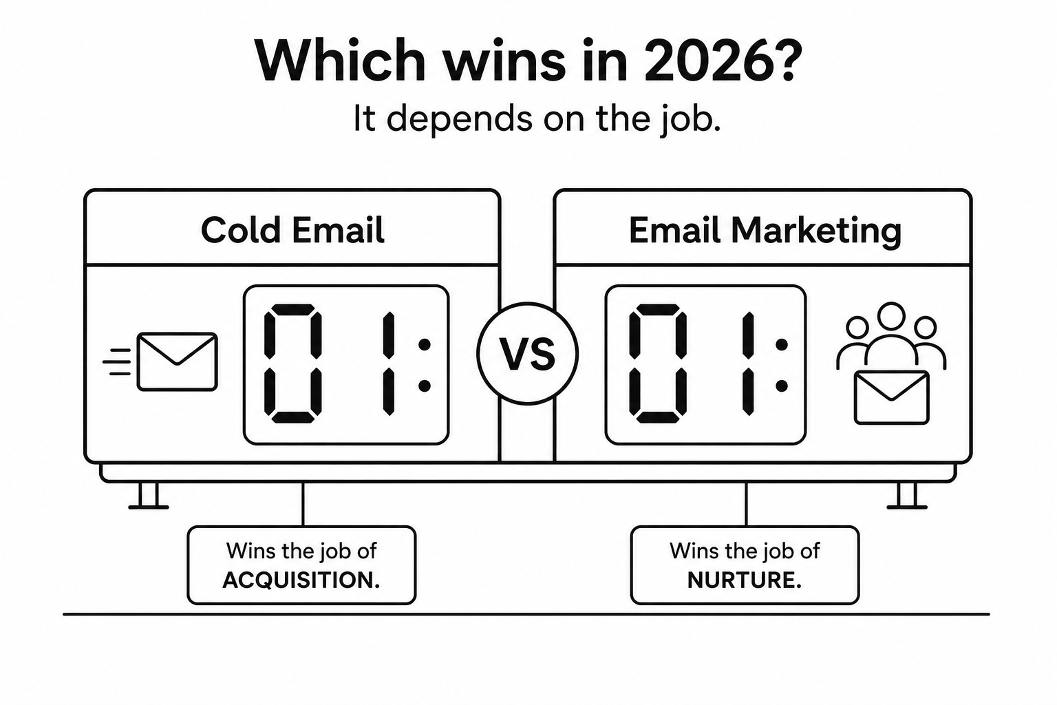 cold email vs email marketing : which wins in 2026 ?