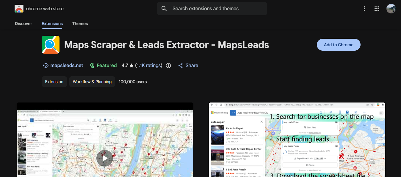 Maps Leads Extractor Extension