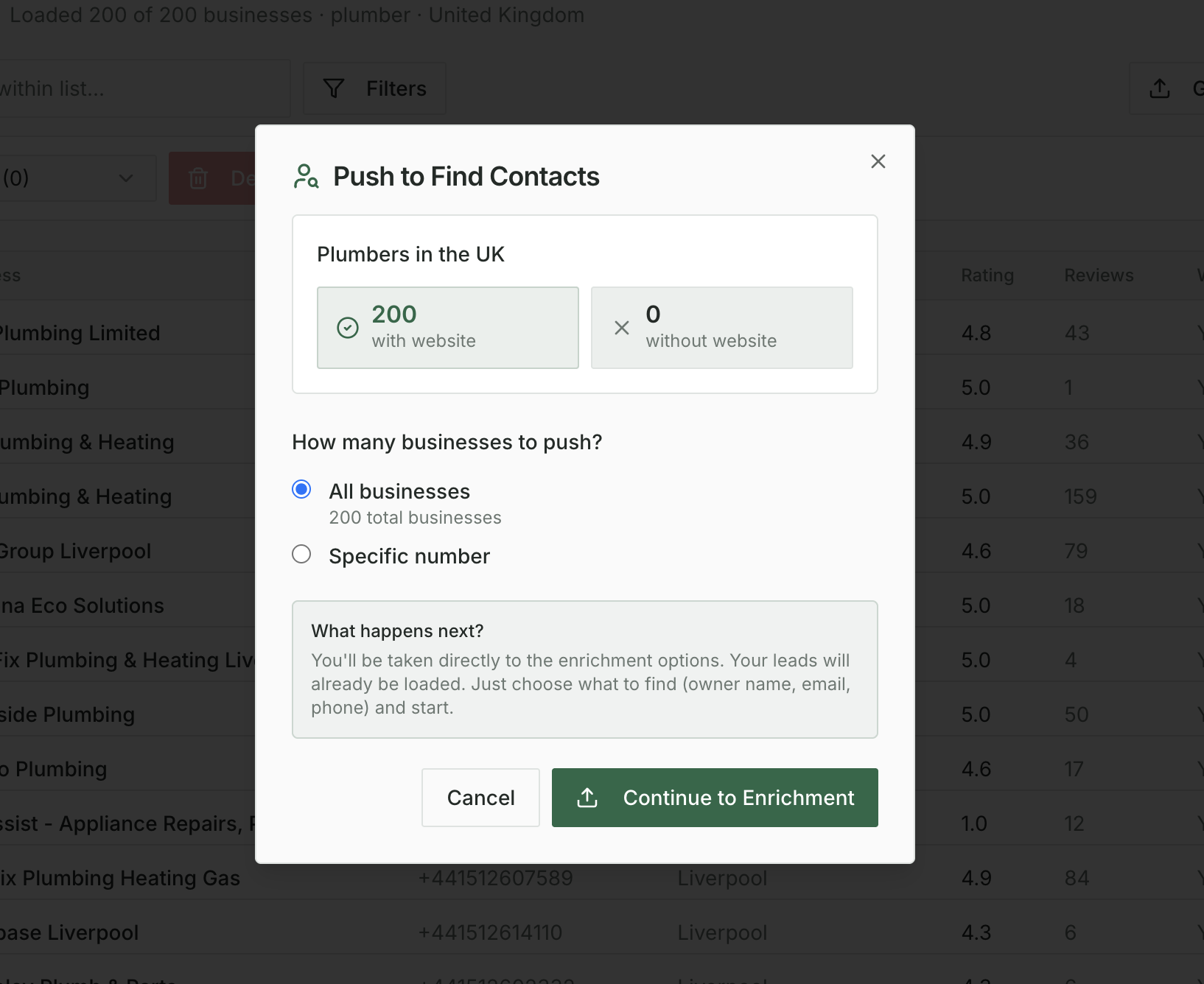 Enrich contacts on LocalPipe
