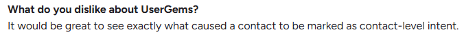UserGem user complaining on G2