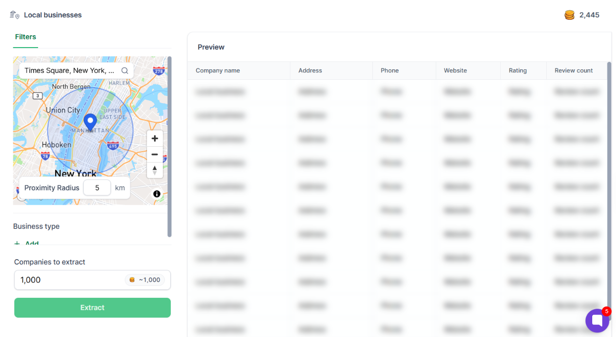 Leadsforge local business search