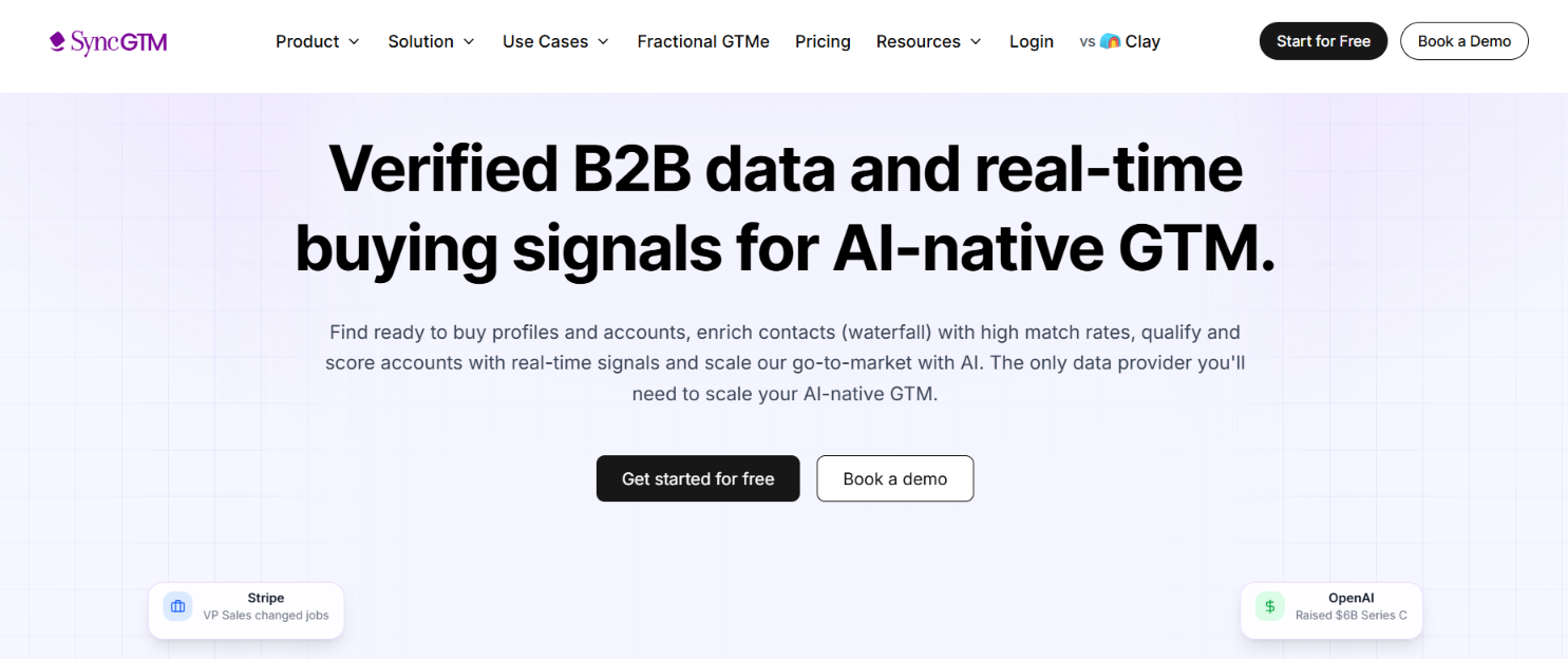 SyncGTM homepage