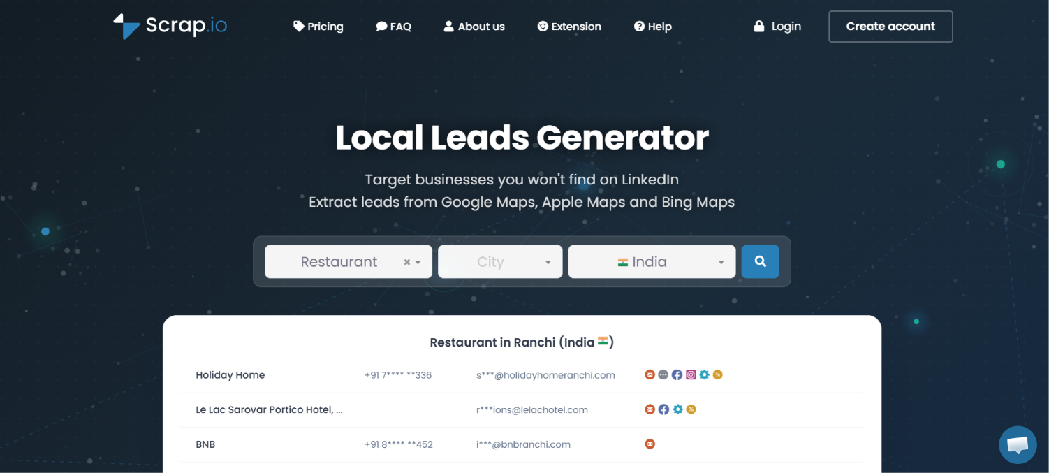 Scrap.io homepage