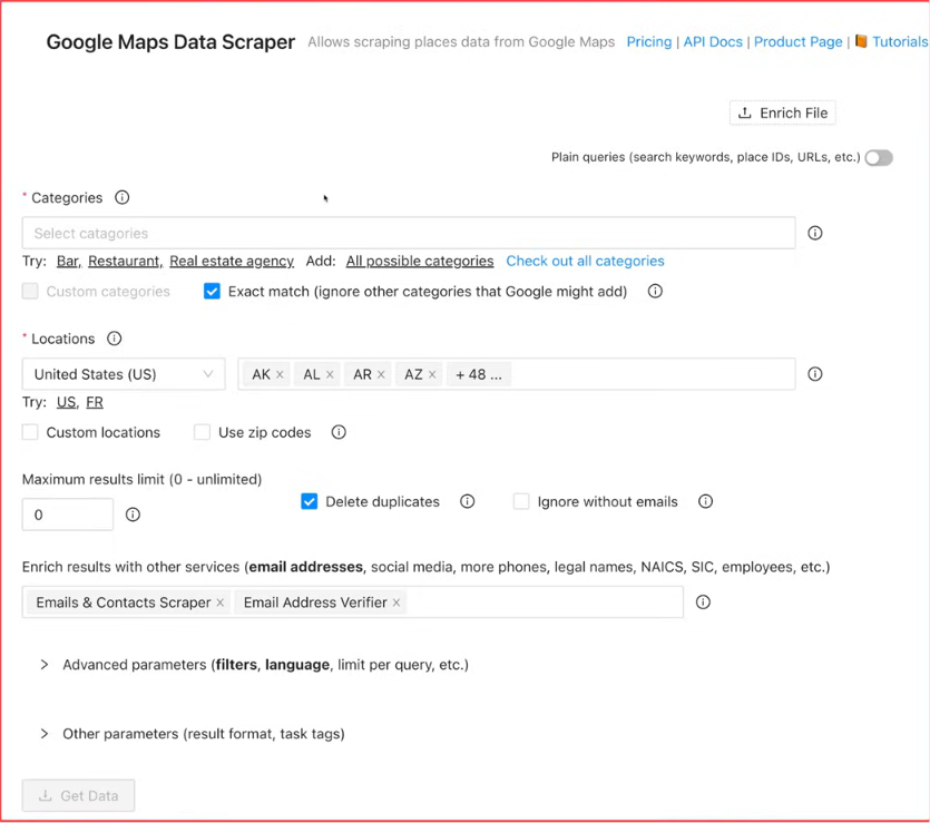 Google Maps Data Scraper by Outscraper