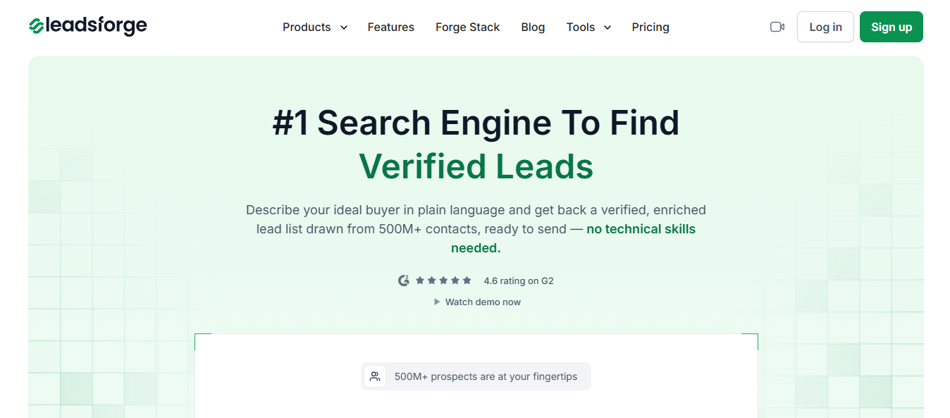 Leadsforge homepage