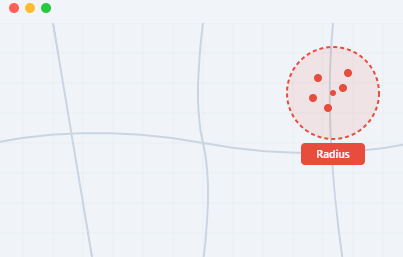 GeoSearch radius mode over Paris
