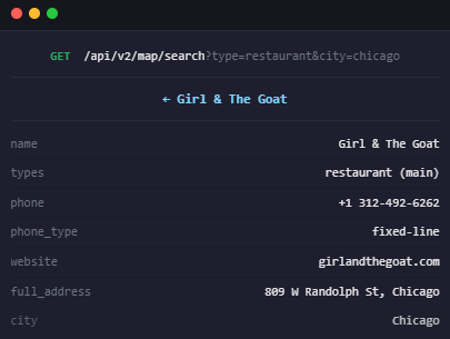 API single-record detail view