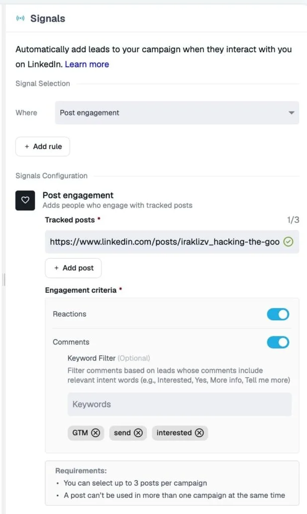 Keywords Filter