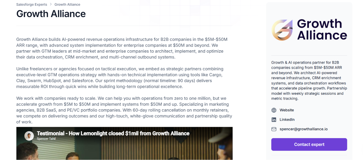 Growth Alliance Forge certified partner