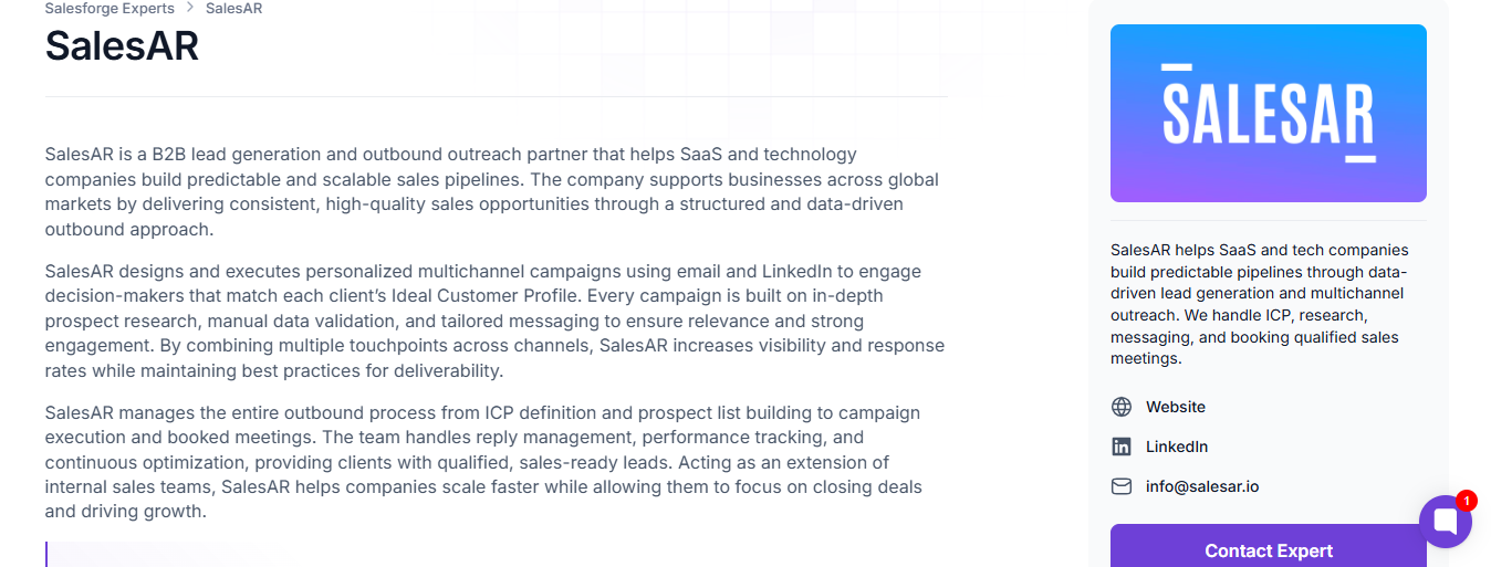 SalesAR Forge certified partner