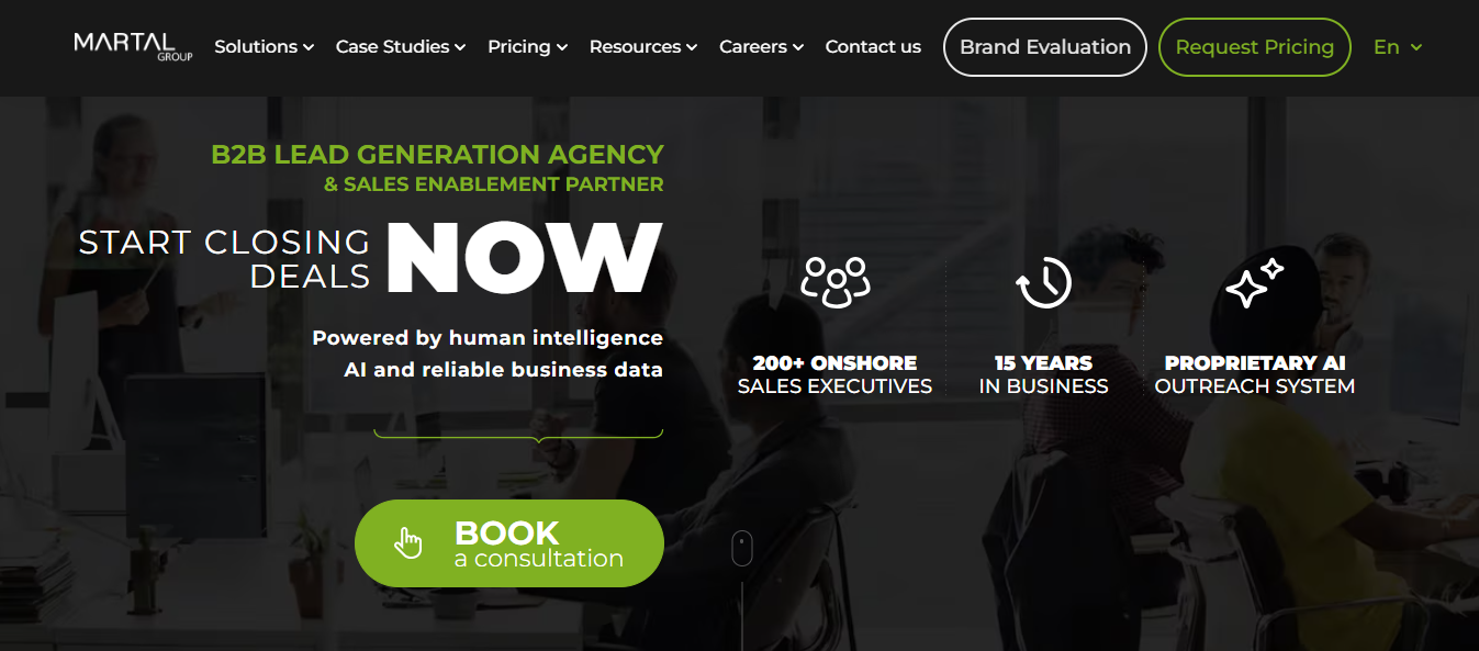 Martal Group homepage