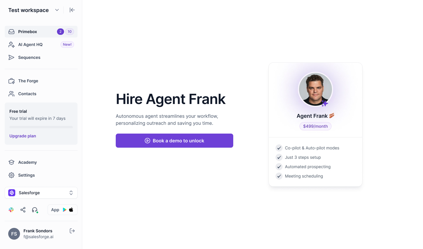 Agent Frank campaign results