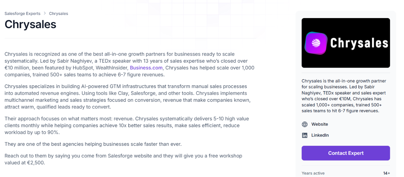 Chrysales Forge certified partner