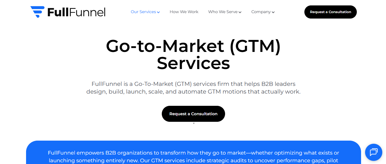 FullFunnel Homepage