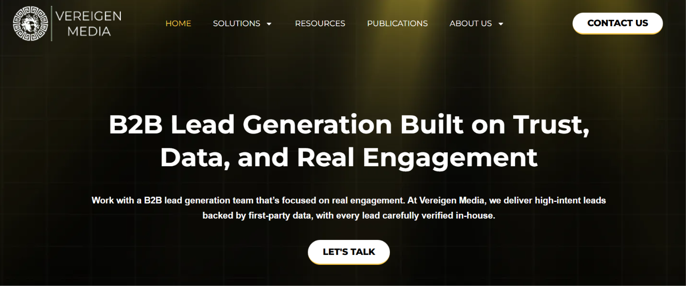 Vereigen media homepage