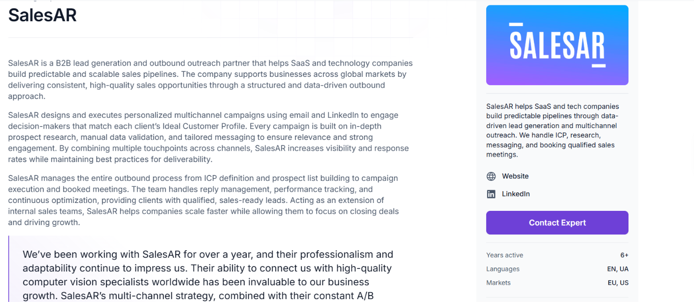 SalesAR, Forge certified partner