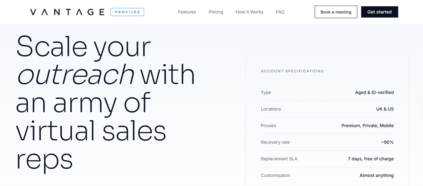 Vantage Profiles Homepage
