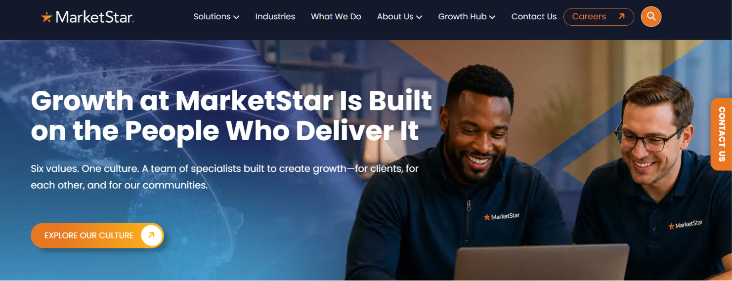 MarketStar homepage