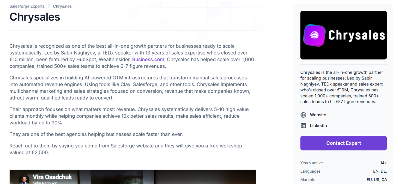 Chrysales, Forge certified partner