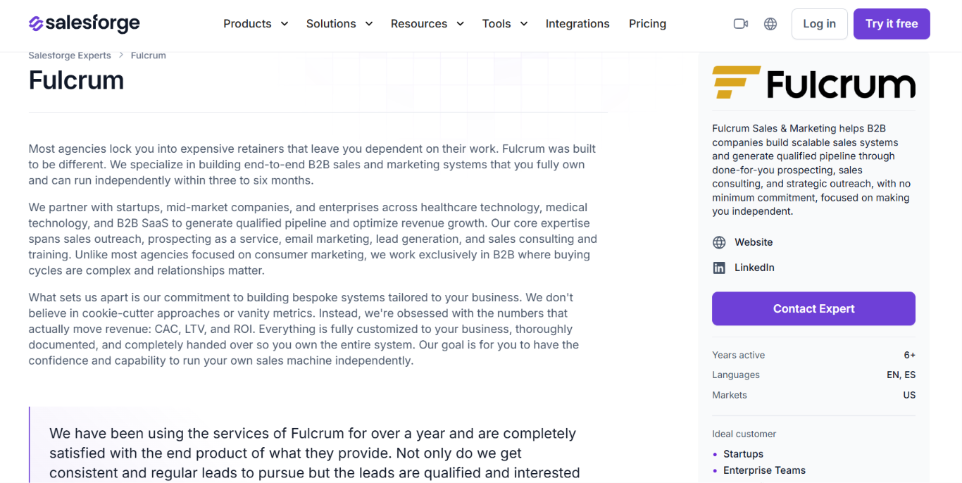 Fulcrum, Forge certified partner