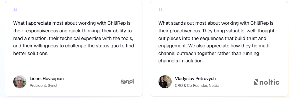 ChillRep Testimonials