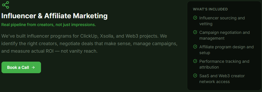 Influencer and Affiliate Marketing Service