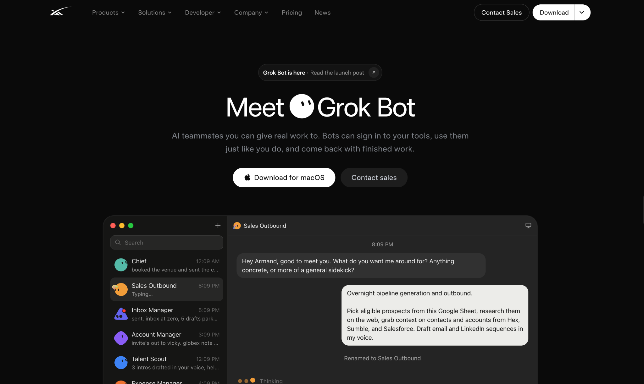 installing grok bot in Desktop