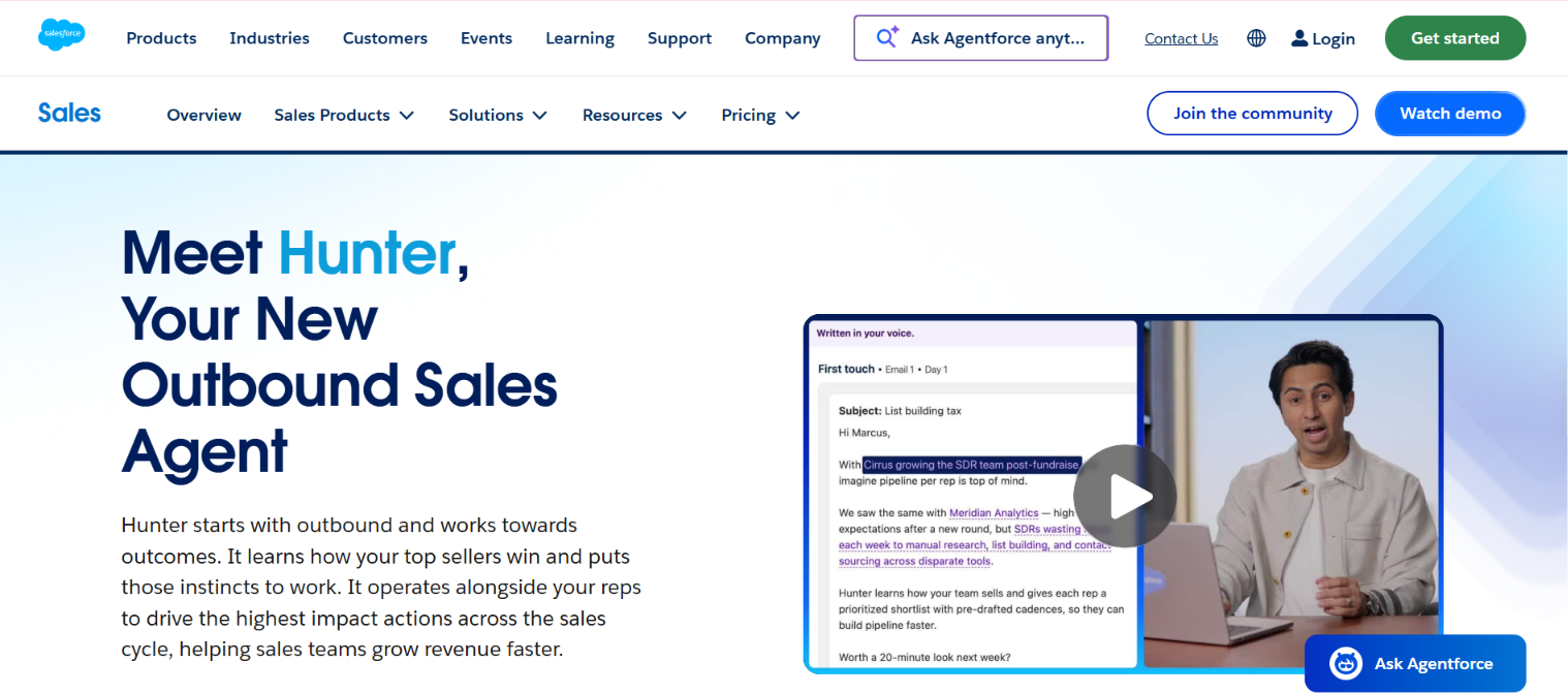 Hunter by Sales Cloud