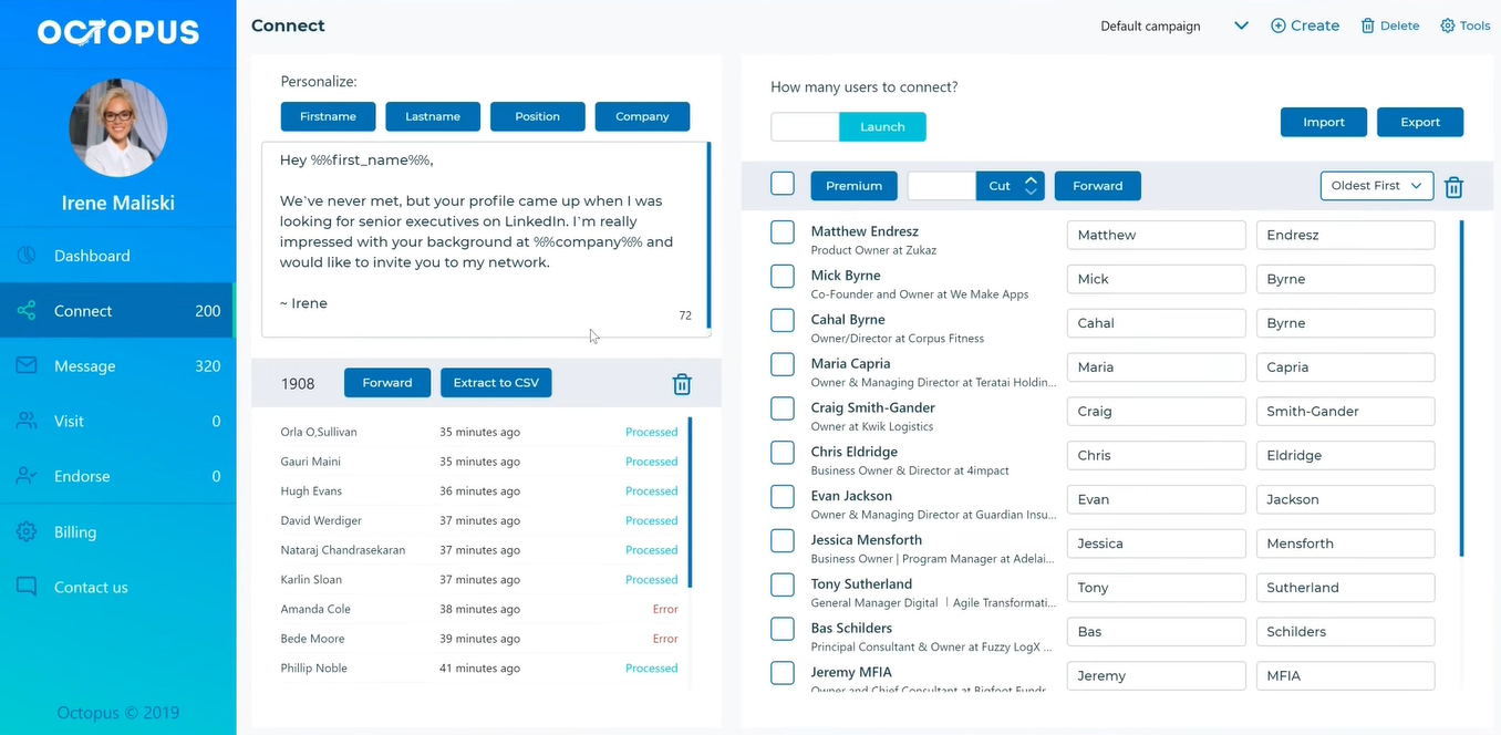 OctopusCRM Profiles Builder
