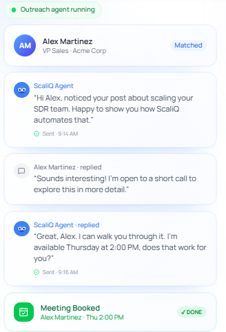 ScaliQ AI Agent Message