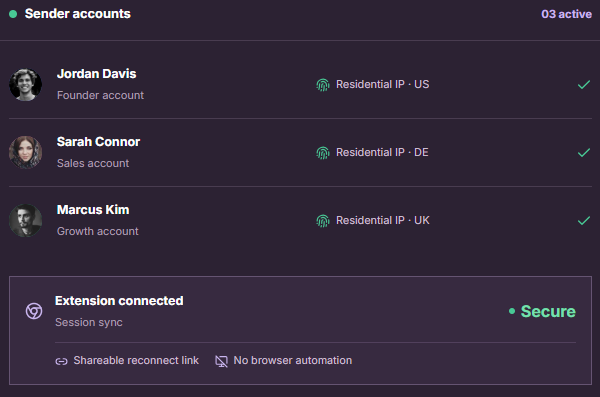 Outflo Sender Accounts