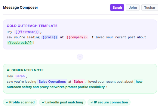 Outflo AI Message composer