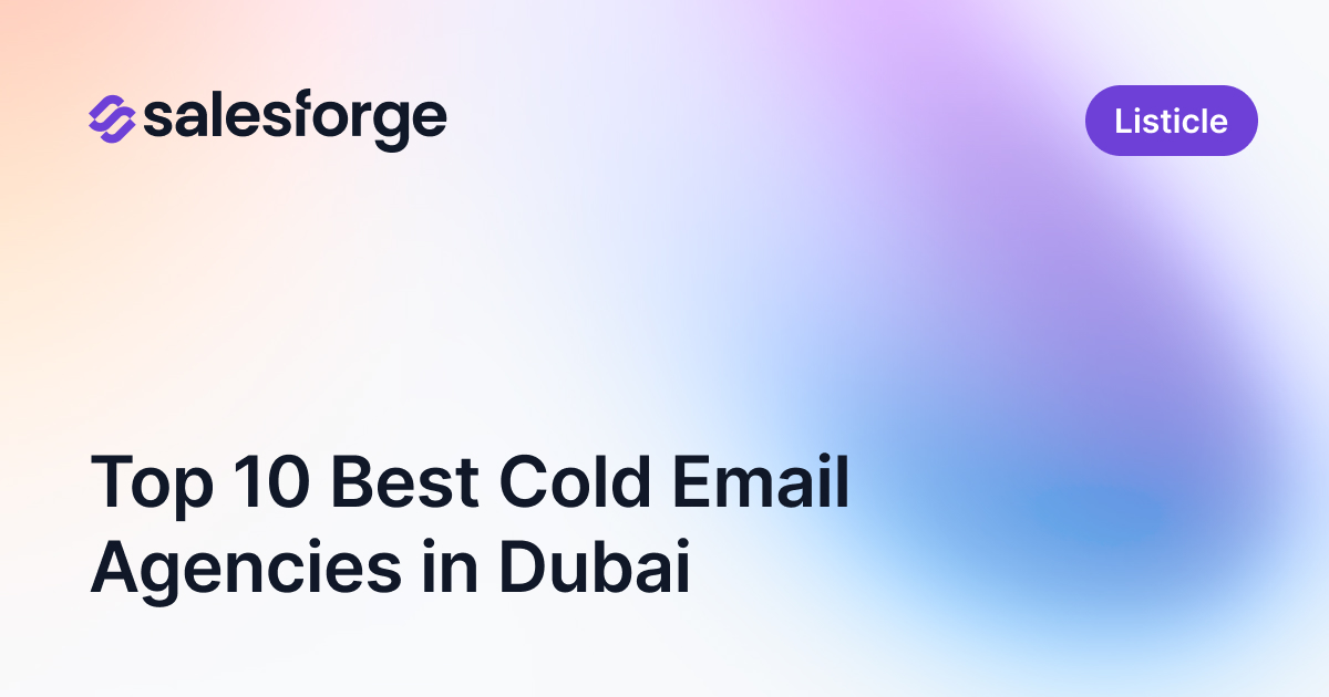 Top 10 Best Cold Email Agencies in Dubai