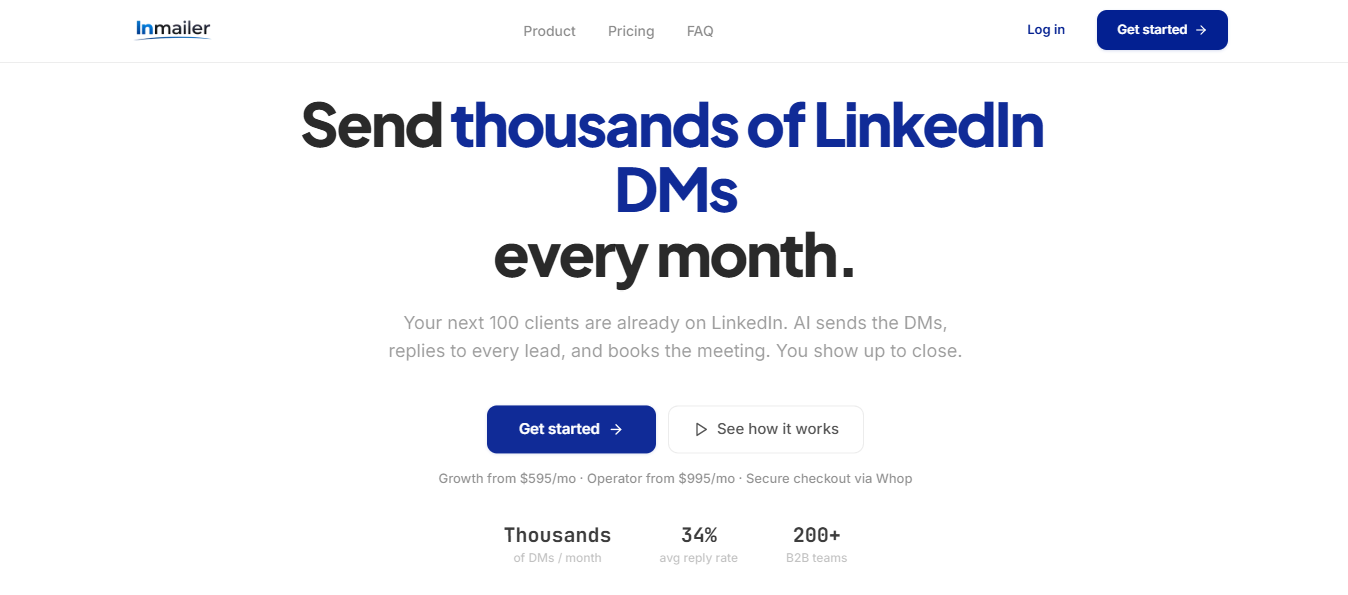 InMailer AI homepage