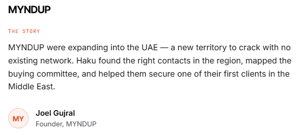 Haku Case Study