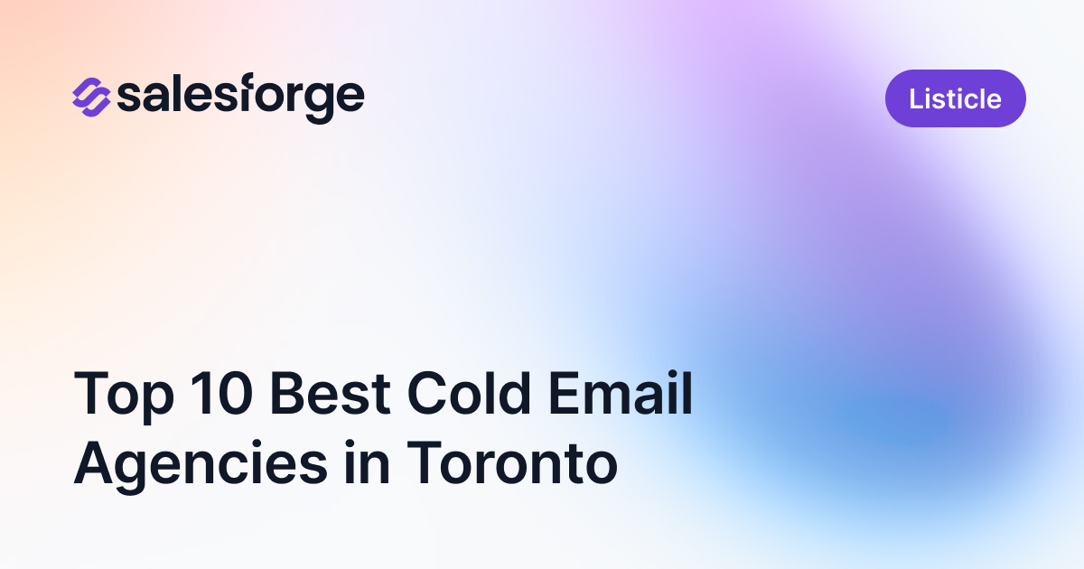 Top 10 Best Cold Email Agencies in Toronto