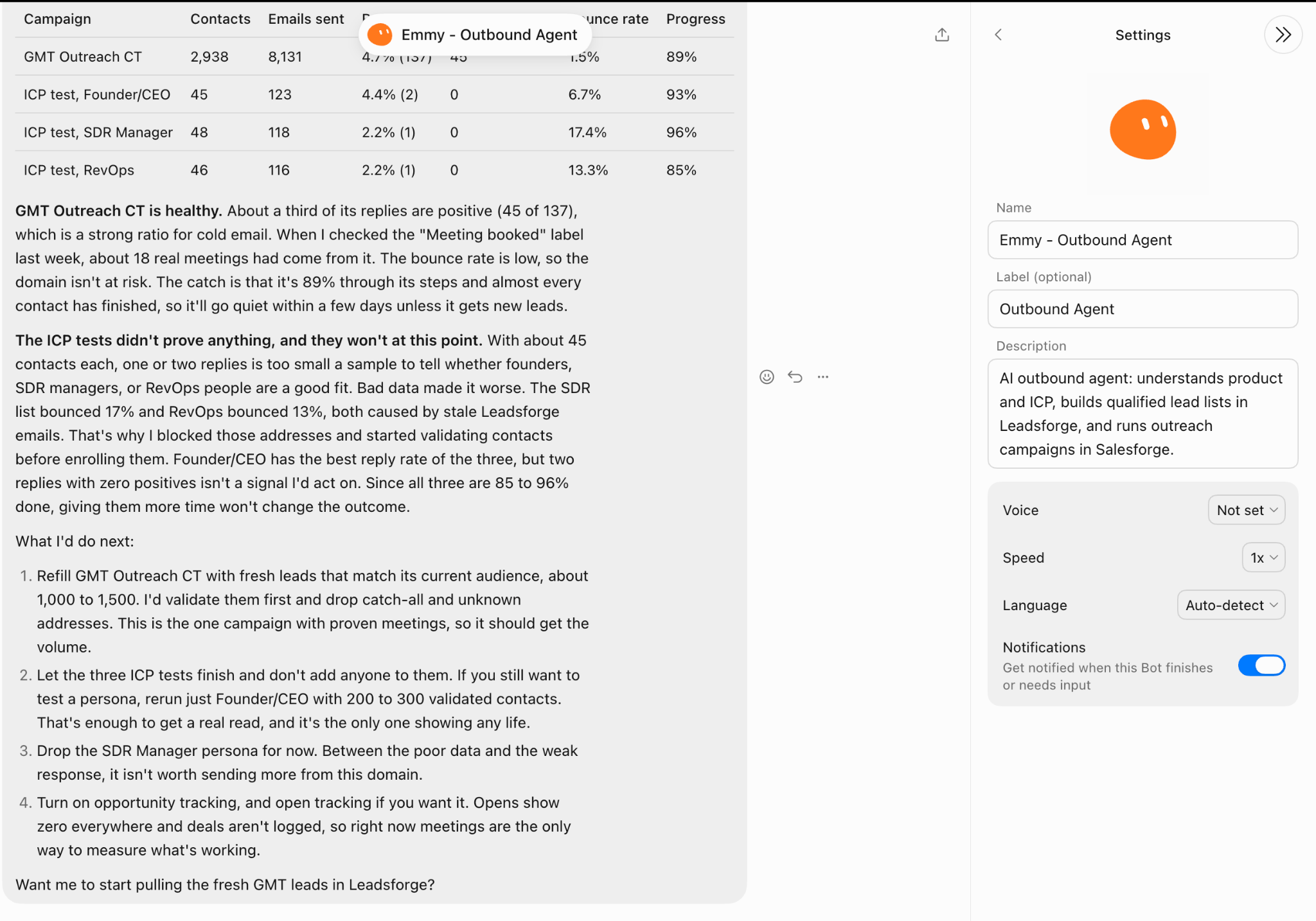 My Grok Bot agent to send, manage, and handle cold emails.