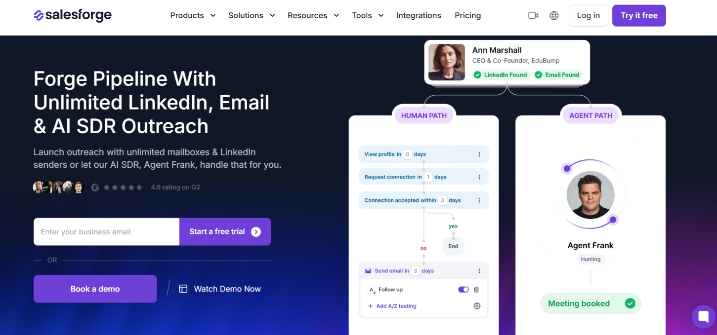 Salesforge homepage